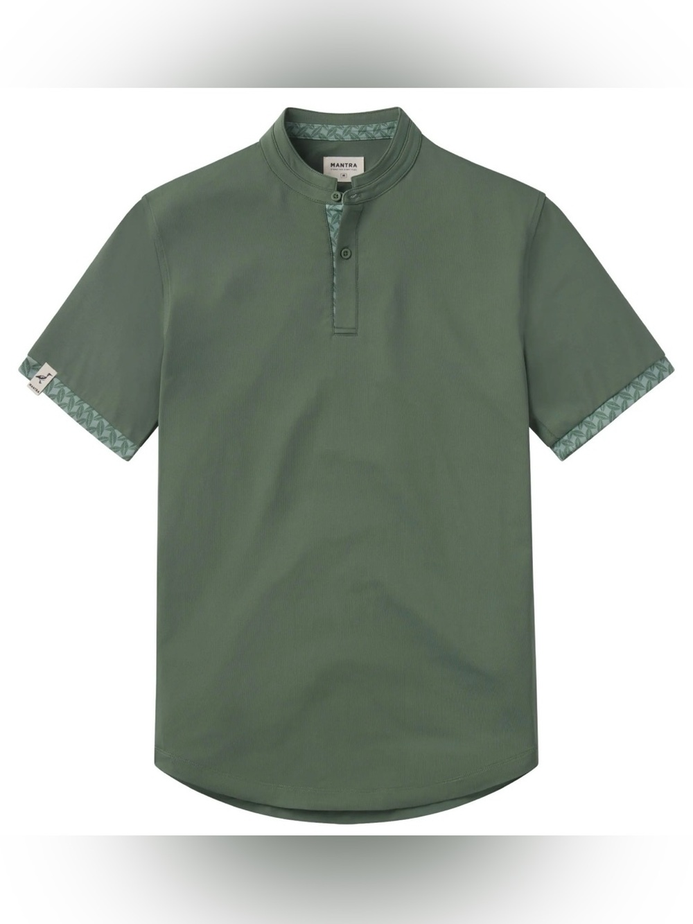 NWT Men’s Mantra Mens Catalyst Golf Shirt - Mantra Collar Green Flora - XL